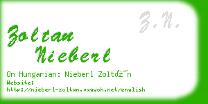 zoltan nieberl business card